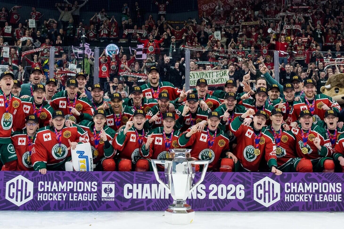 Frölunda po svém posledním triumfu v Lize mistrů; Foto: CHL